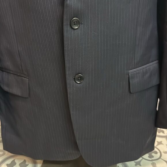 Brooks Brothers 1818 Fitzgerald Pin Striped Suit Jacket Size 44R C40 - Picture 3 of 12